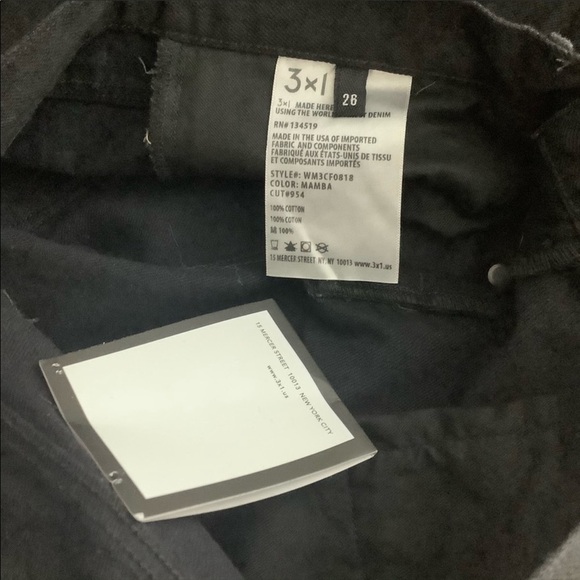 3X1 | mamba Straight Fringe Crop Jeans - Picture 5 of 7